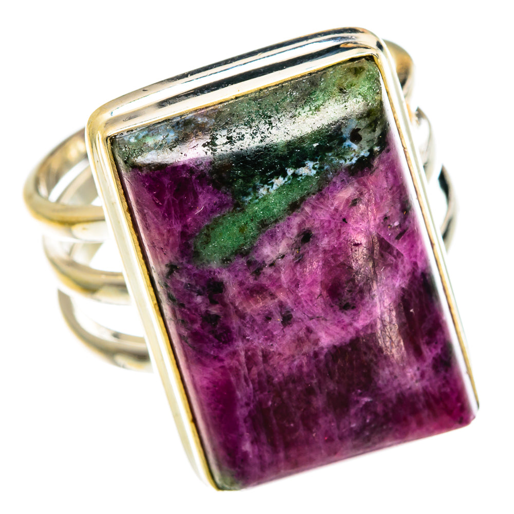 Ruby Zoisite Rings handcrafted by Anasilvercos - RING83210