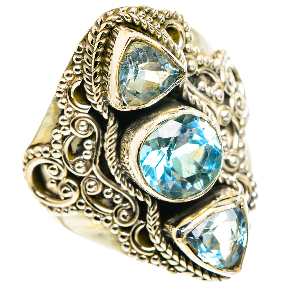 Blue Topaz Rings handcrafted by Anasilvercos - RING83242