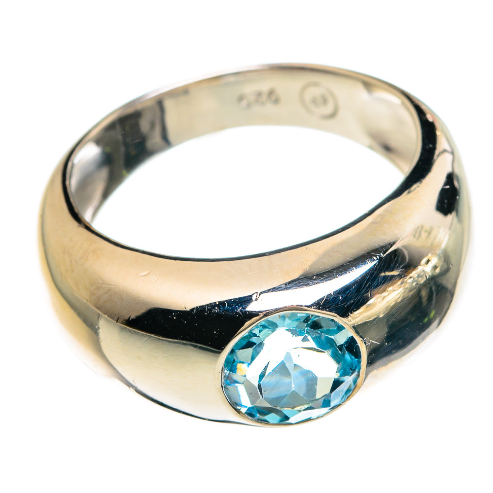 Blue Topaz Rings handcrafted by Anasilvercos - RING83267