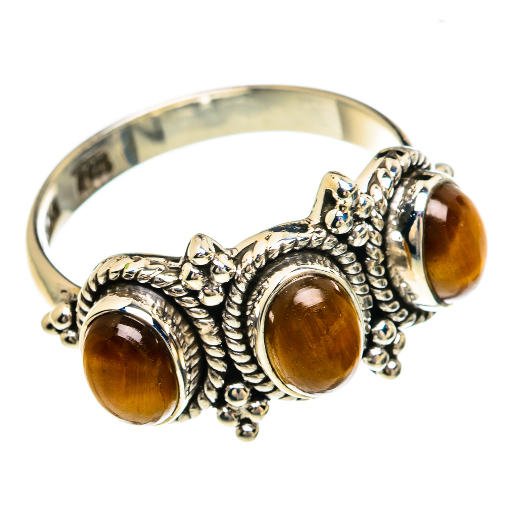 Tiger Eye Rings handcrafted by Anasilvercos - RING83276
