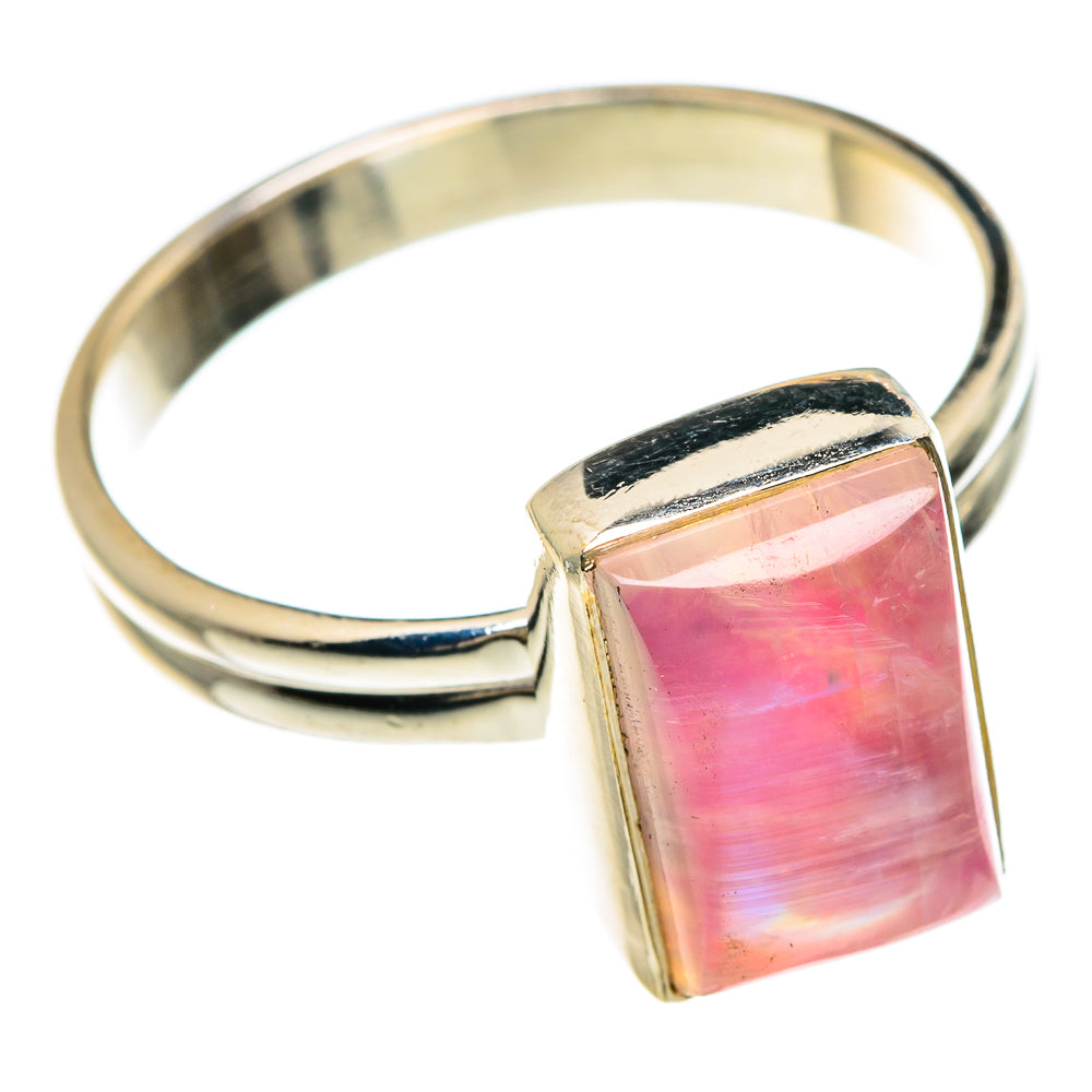 Pink Moonstone Rings handcrafted by Anasilvercos - RING83283