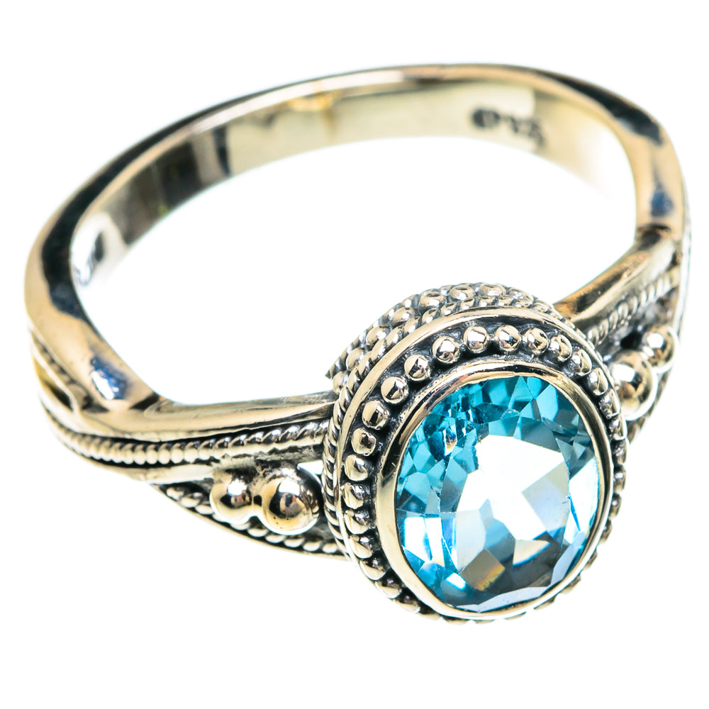 Blue Topaz Rings handcrafted by Anasilvercos - RING83303