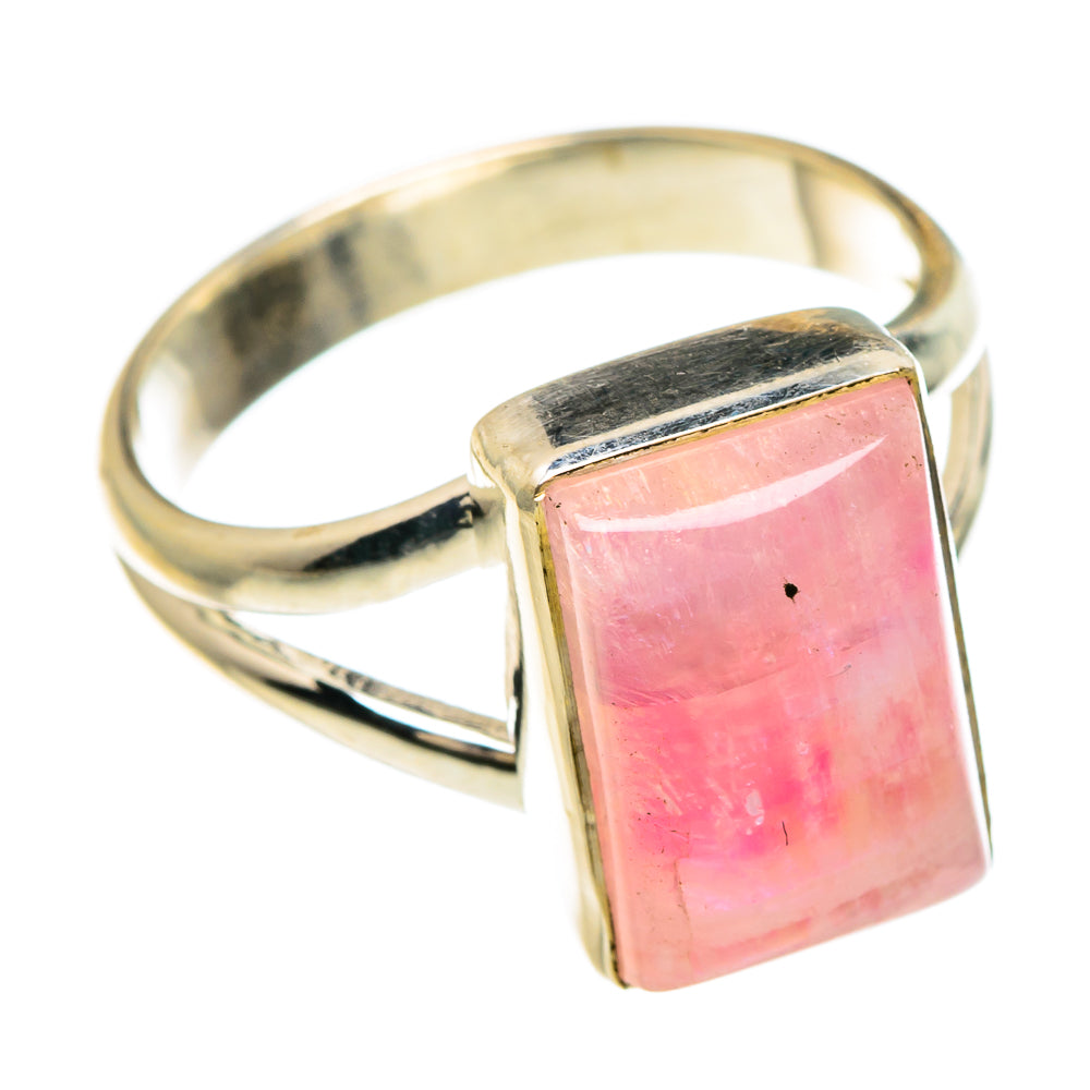Pink Moonstone Rings handcrafted by Anasilvercos - RING83318
