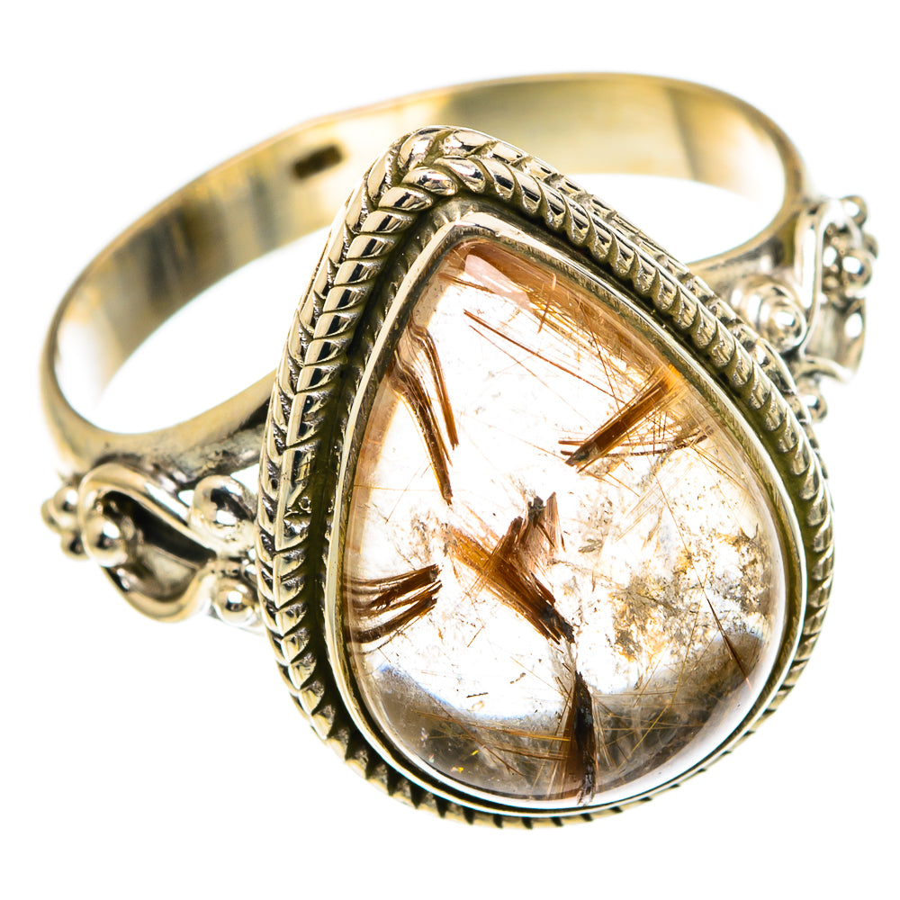 Rutilated Quartz Rings handcrafted by Anasilvercos - RING83326