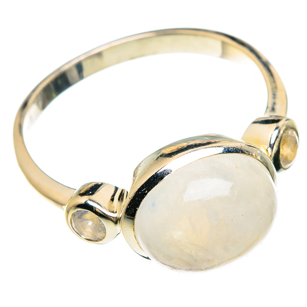 Rainbow Moonstone Rings handcrafted by Anasilvercos - RING83331