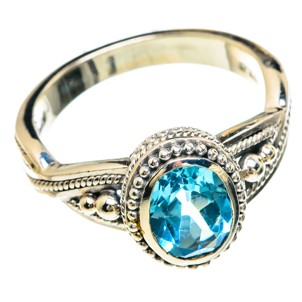 Blue Topaz Rings handcrafted by Anasilvercos - RING83337