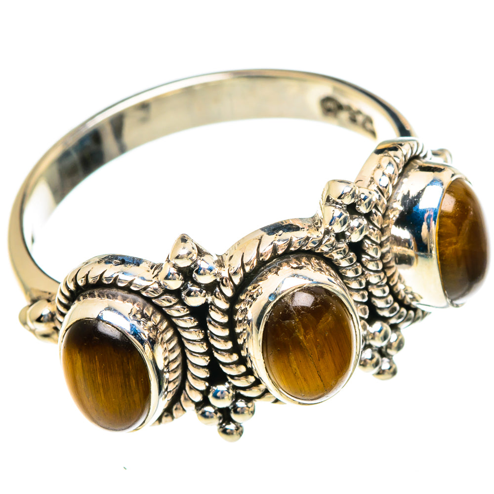 Tiger Eye Rings handcrafted by Anasilvercos - RING83348