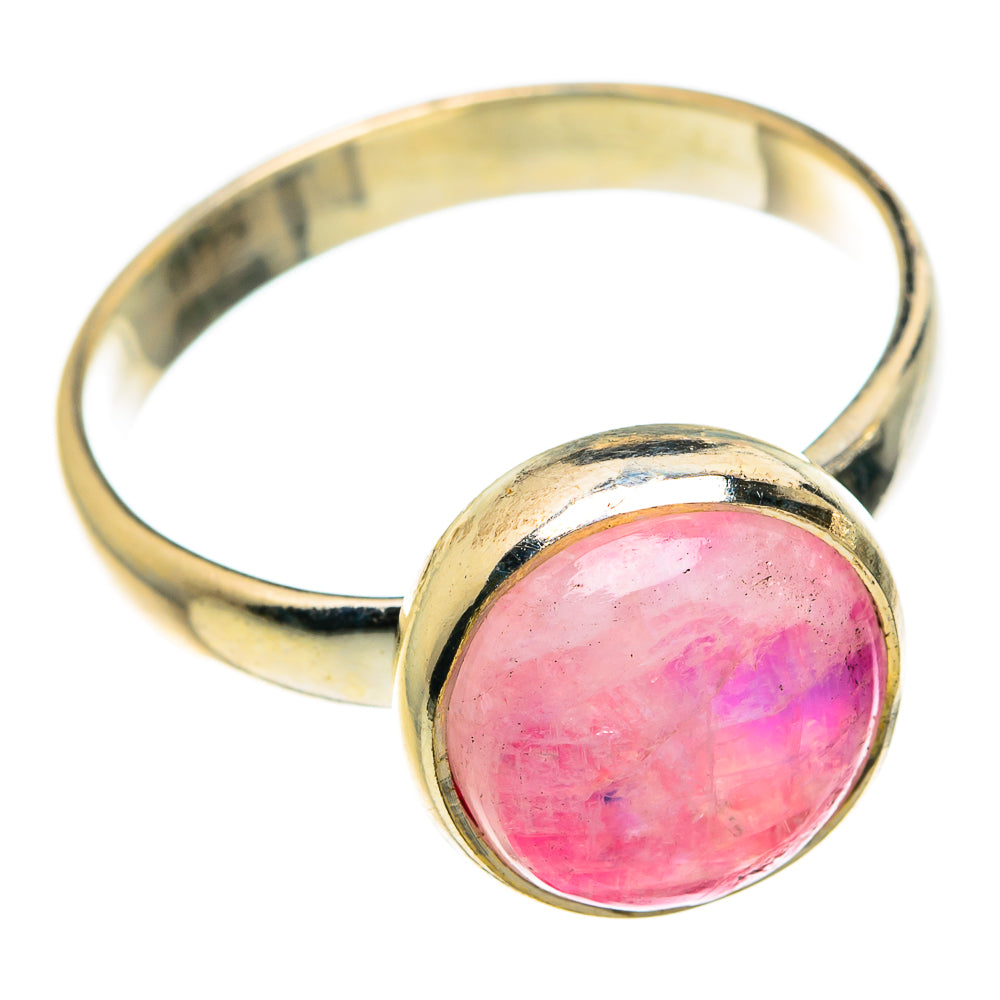 Pink Moonstone Rings handcrafted by Anasilvercos - RING83355
