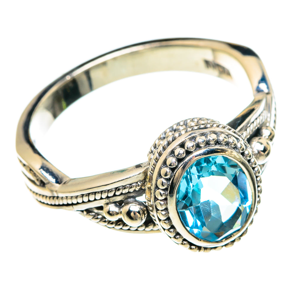 Blue Topaz Rings handcrafted by Anasilvercos - RING83374