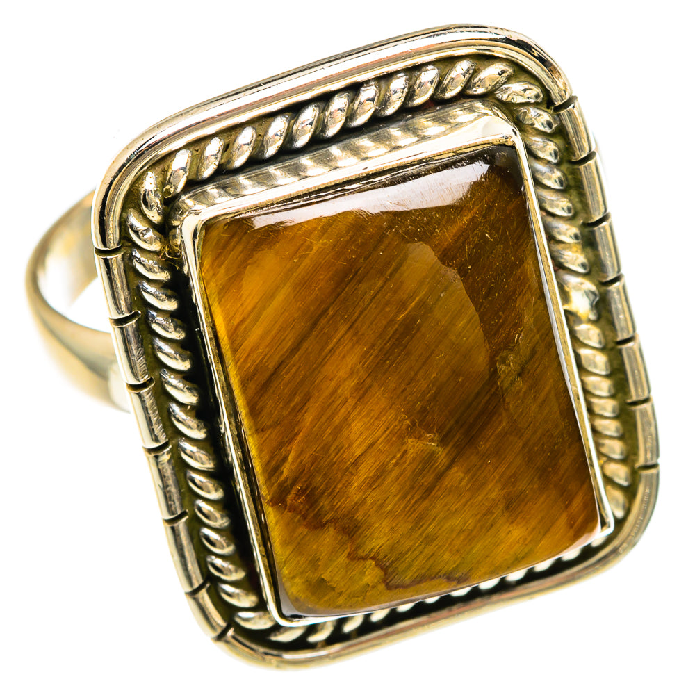 Tiger Eye Rings handcrafted by Anasilvercos - RING83379