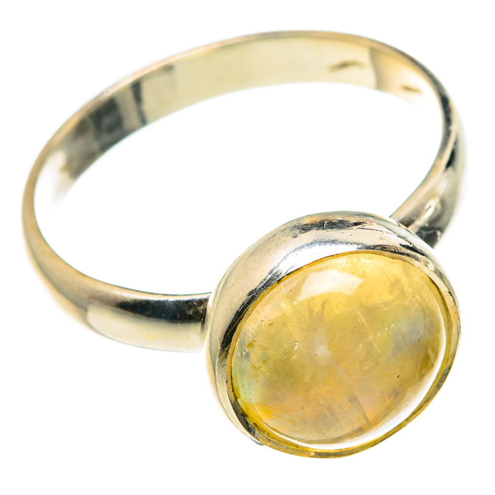 Yellow Moonstone Rings handcrafted by Anasilvercos - RING83406