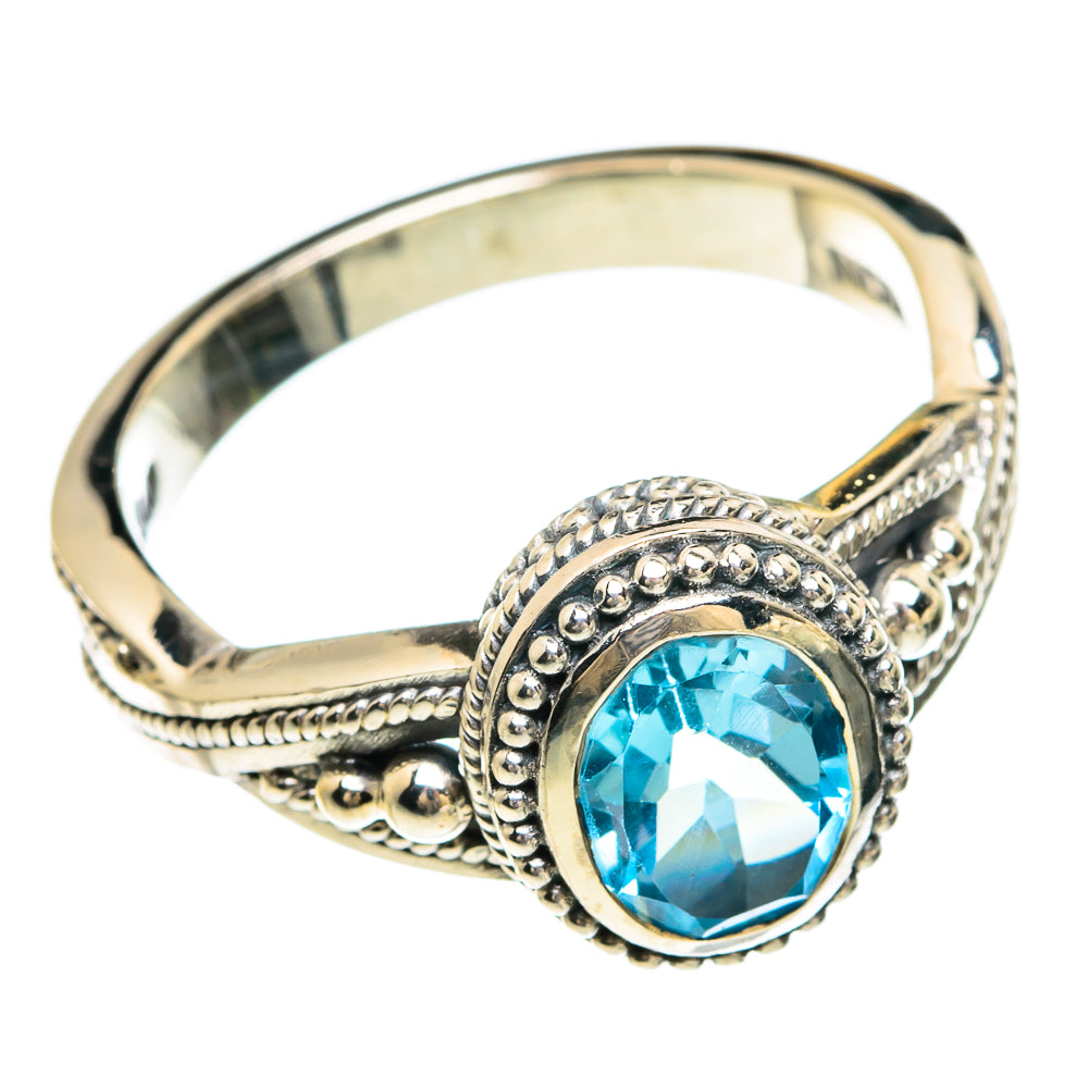 Blue Topaz Rings handcrafted by Anasilvercos - RING83411
