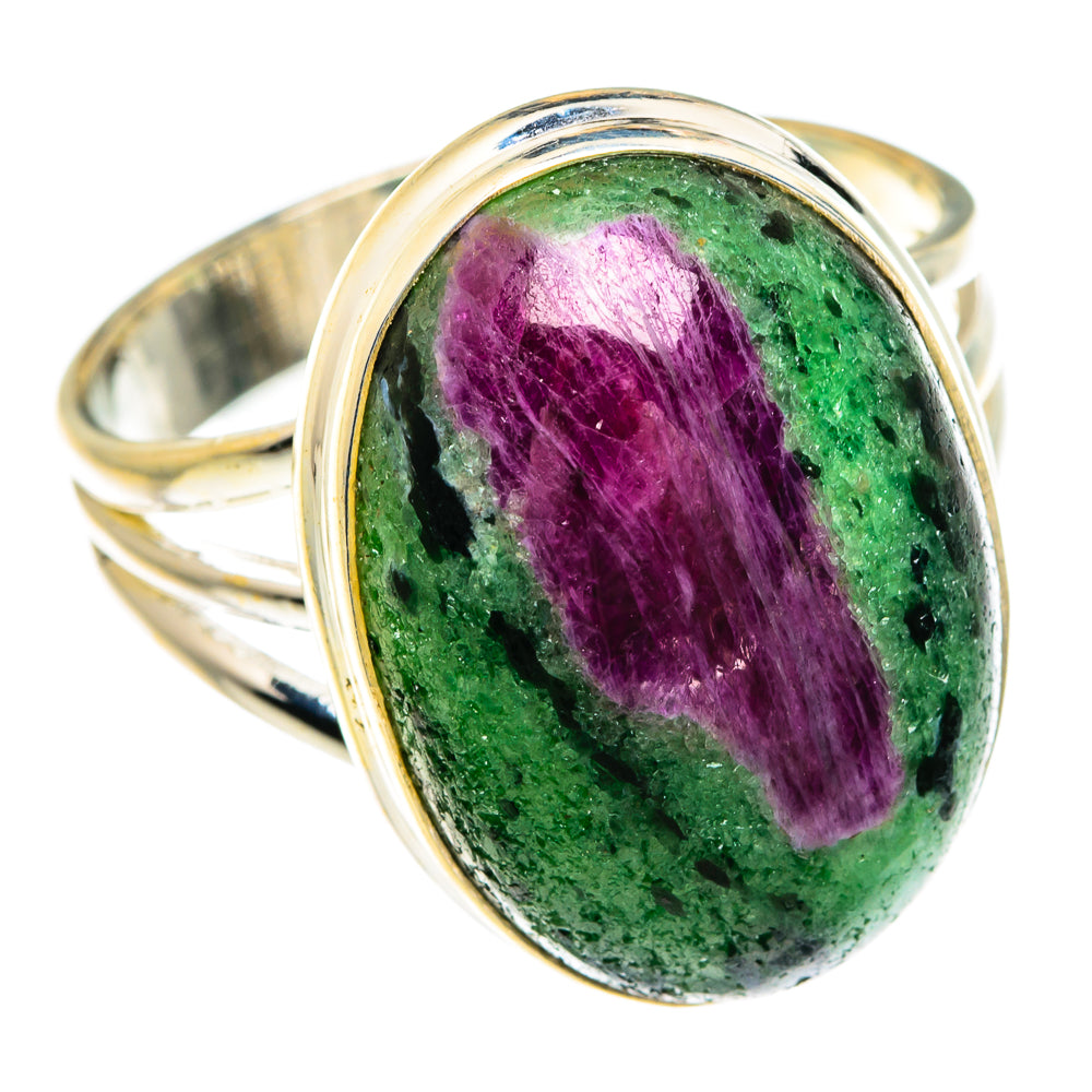 Ruby Zoisite Rings handcrafted by Anasilvercos - RING83414
