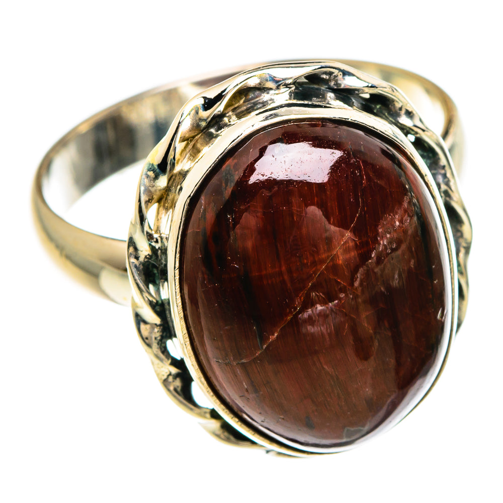 Red Tiger Eye Rings handcrafted by Anasilvercos - RING83418