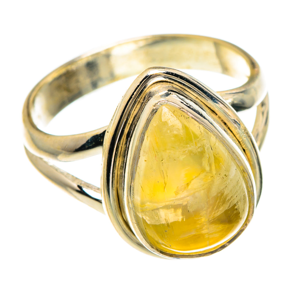 Yellow Moonstone Rings handcrafted by Anasilvercos - RING83445