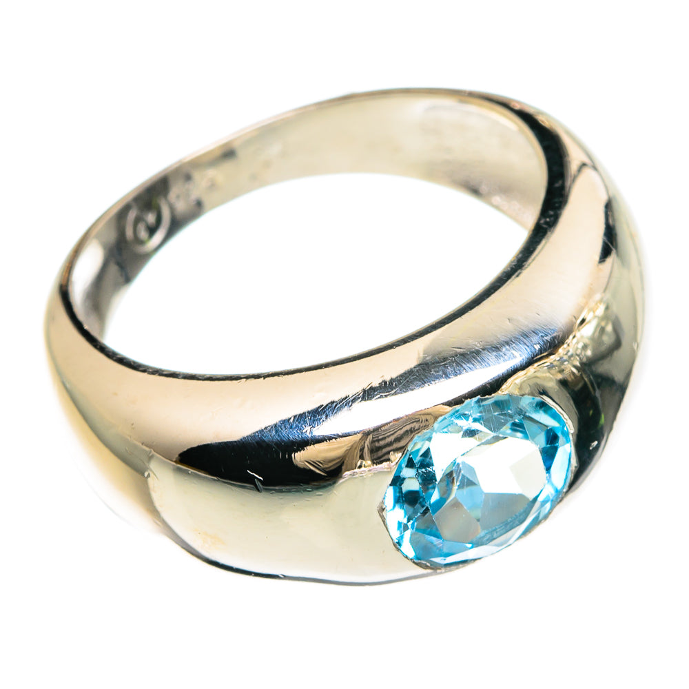 Blue Topaz Rings handcrafted by Anasilvercos - RING83452
