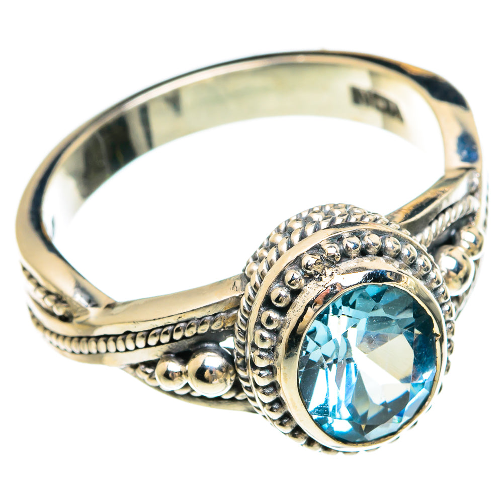 Blue Topaz Rings handcrafted by Anasilvercos - RING83453