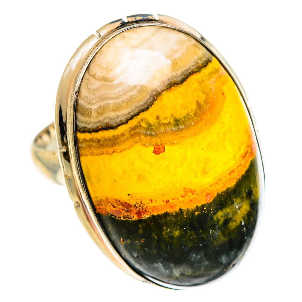 Bumble Bee Jasper Rings handcrafted by Anasilvercos - RING83484