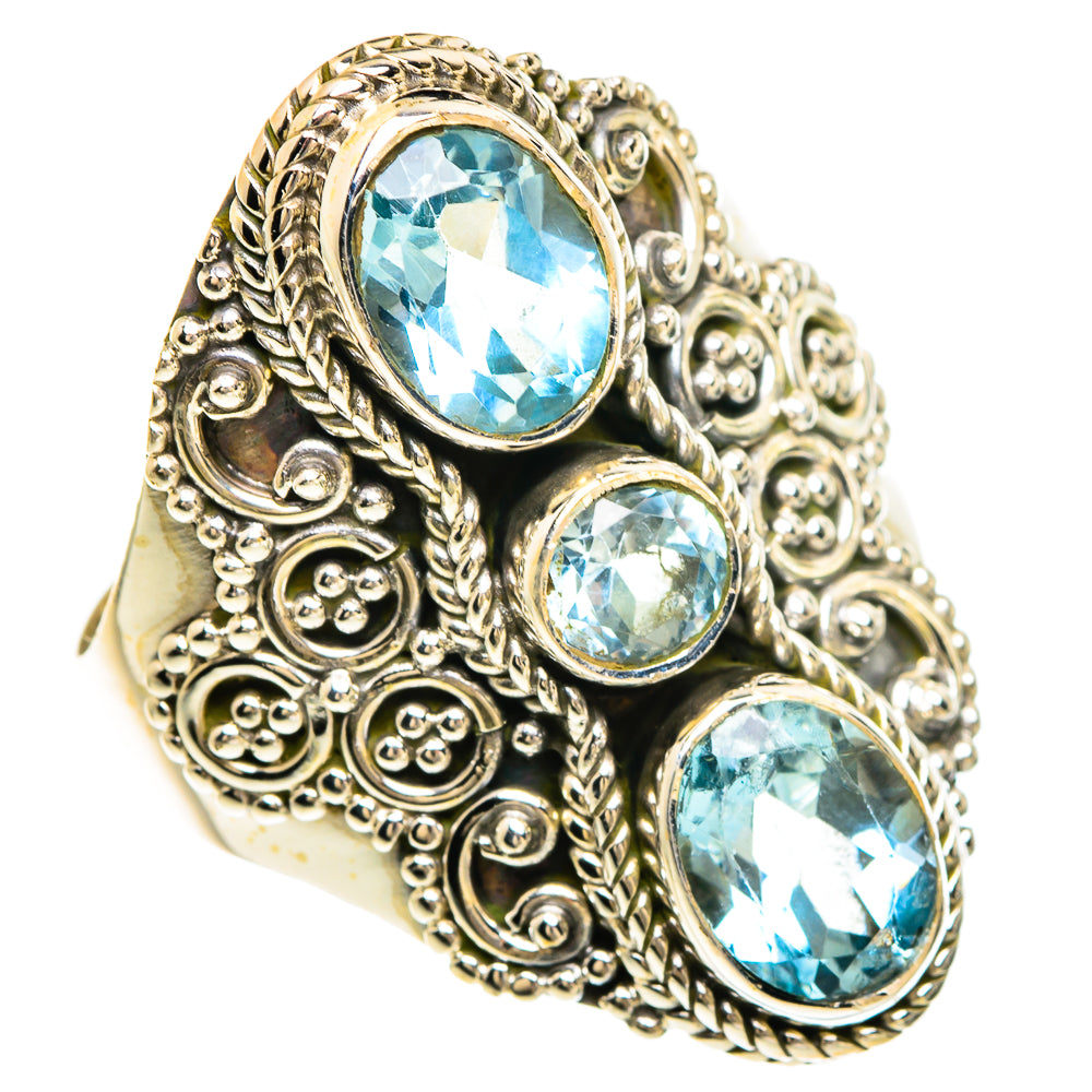 Blue Topaz Rings handcrafted by Anasilvercos - RING83493
