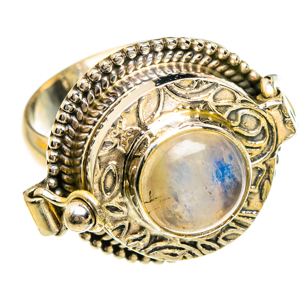 Rainbow Moonstone Rings handcrafted by Anasilvercos - RING83515