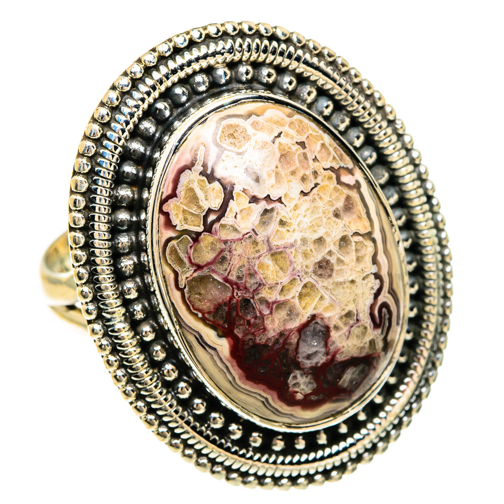 Crazy Lace Agate Rings handcrafted by Anasilvercos - RING83533 - Photo 2
