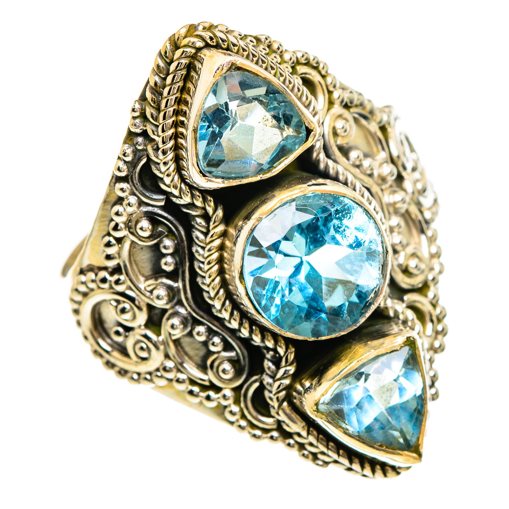 Blue Topaz Rings handcrafted by Anasilvercos - RING83536