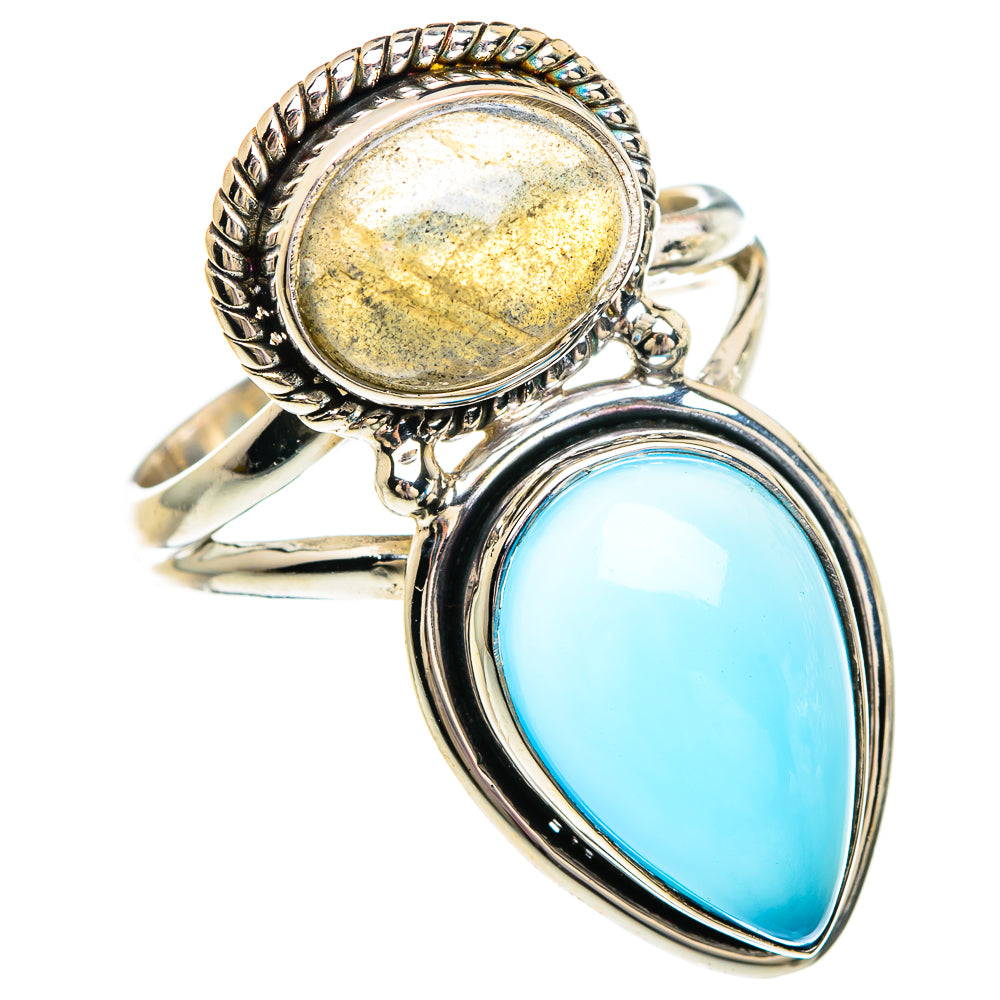 Aqua Chalcedony Rings handcrafted by Anasilvercos - RING83560
