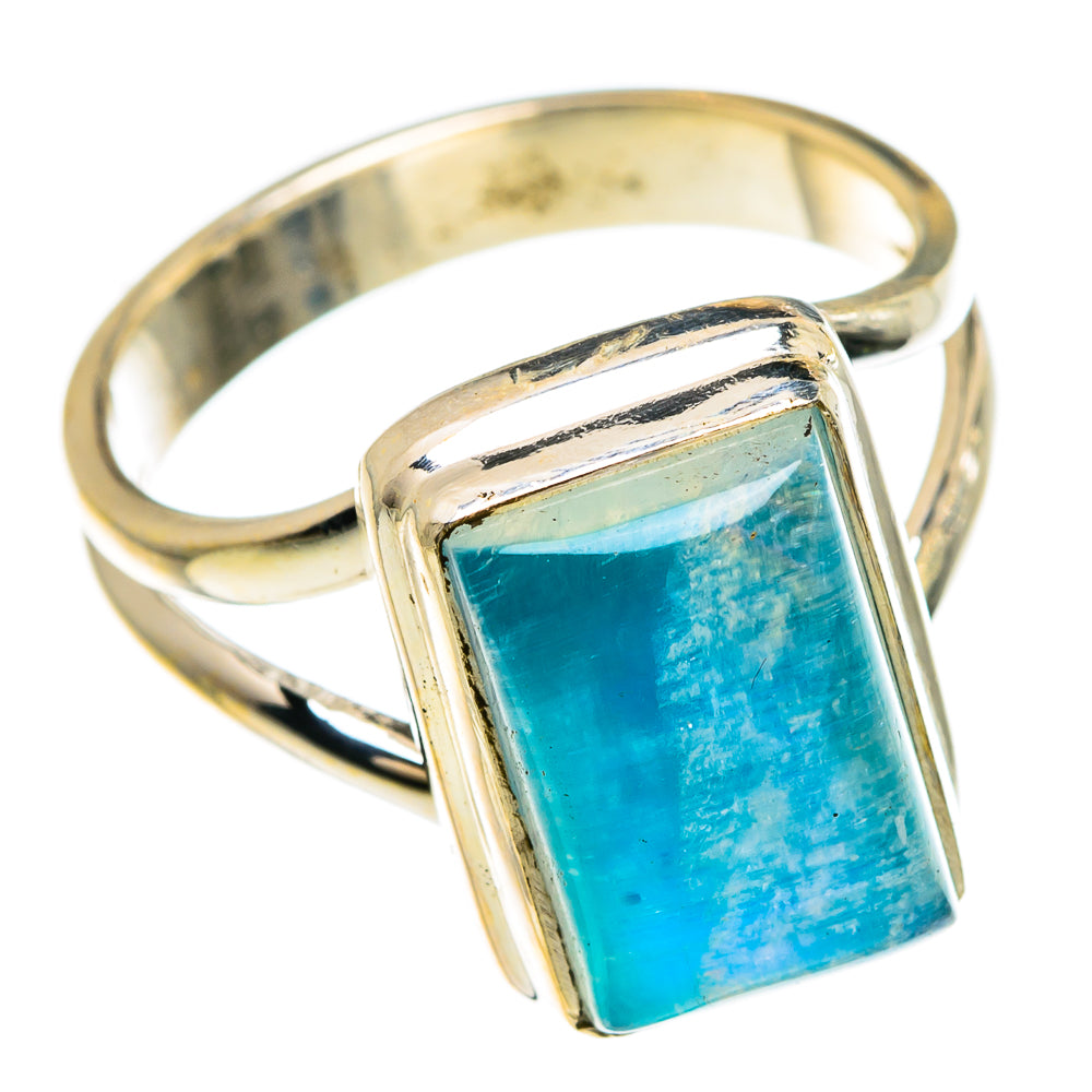 Rainbow Moonstone Rings handcrafted by Anasilvercos - RING83568