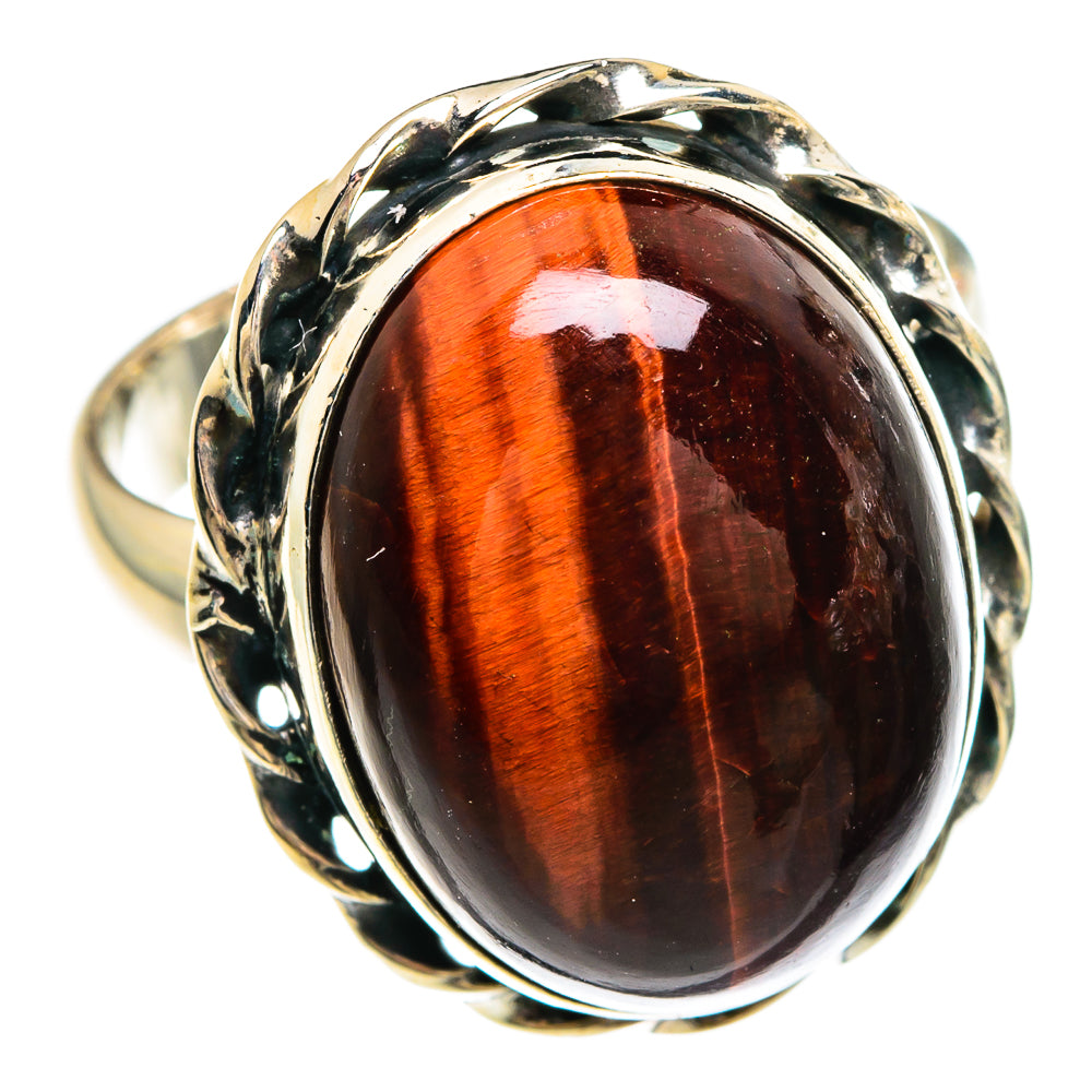 Red Tiger Eye Rings handcrafted by Anasilvercos - RING83572