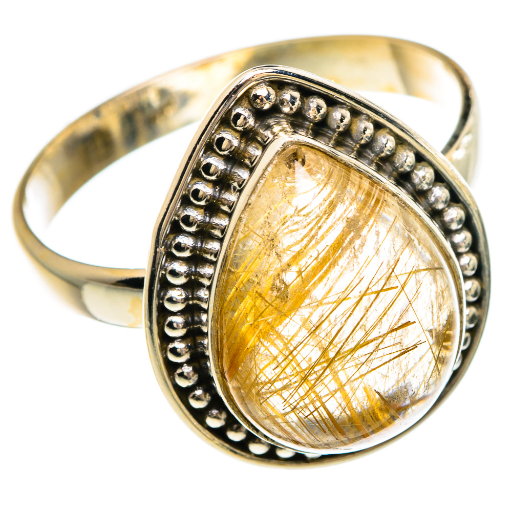 Rutilated Quartz Rings handcrafted by Anasilvercos - RING83586