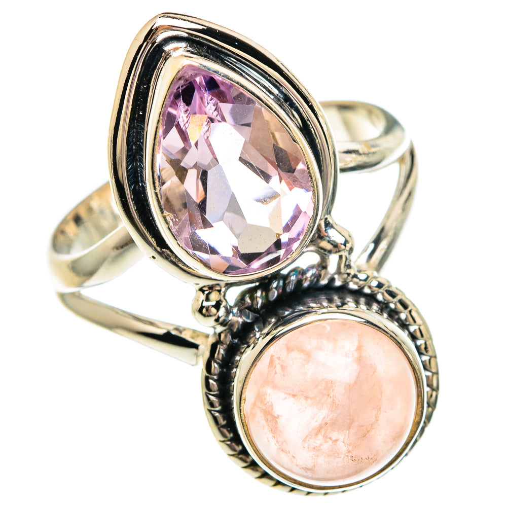 Rose Quartz Rings handcrafted by Anasilvercos - RING83594