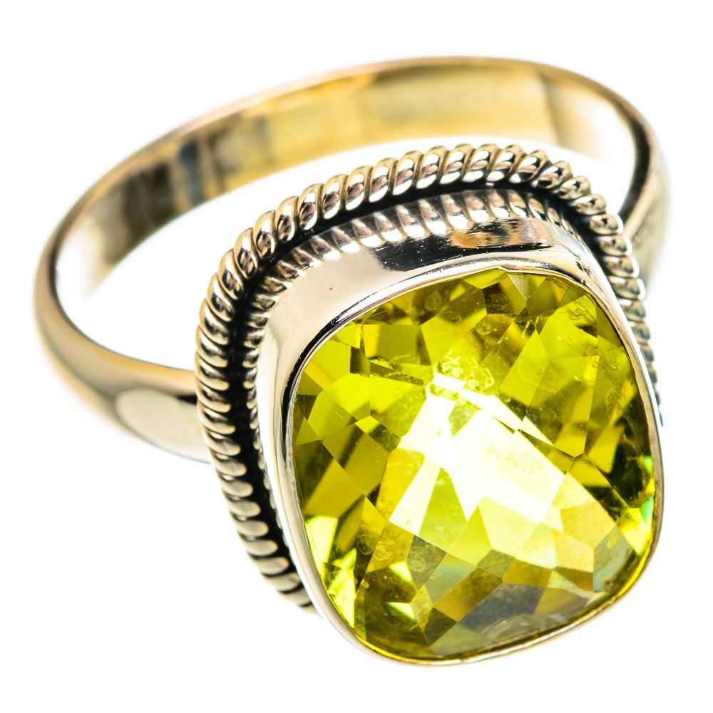 Lemon Quartz Rings handcrafted by Anasilvercos - RING83598