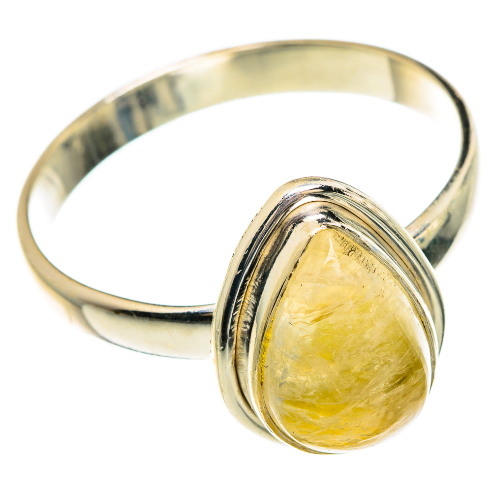 Yellow Moonstone Rings handcrafted by Anasilvercos - RING83600