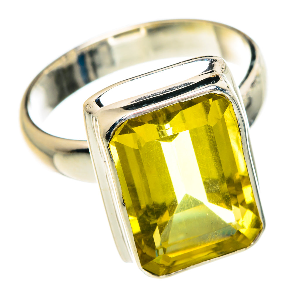 Lemon Quartz Rings handcrafted by Anasilvercos - RING83601