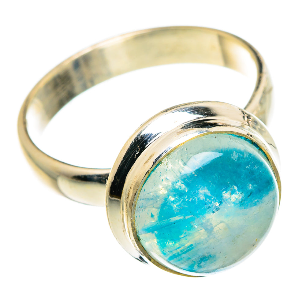 Rainbow Moonstone Rings handcrafted by Anasilvercos - RING83608