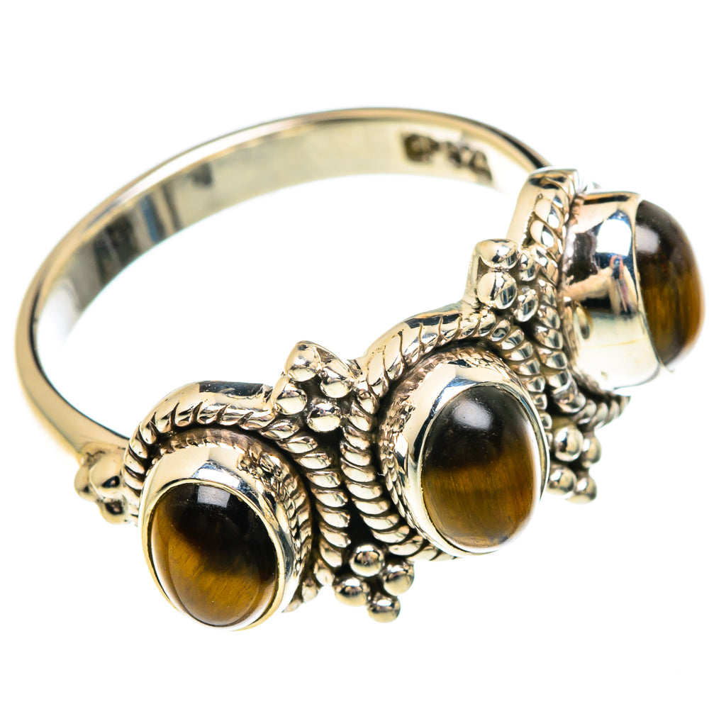 Tiger Eye Rings handcrafted by Anasilvercos - RING83615