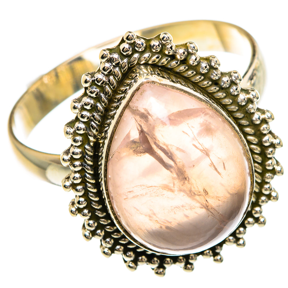 Rose Quartz Rings handcrafted by Anasilvercos - RING83623