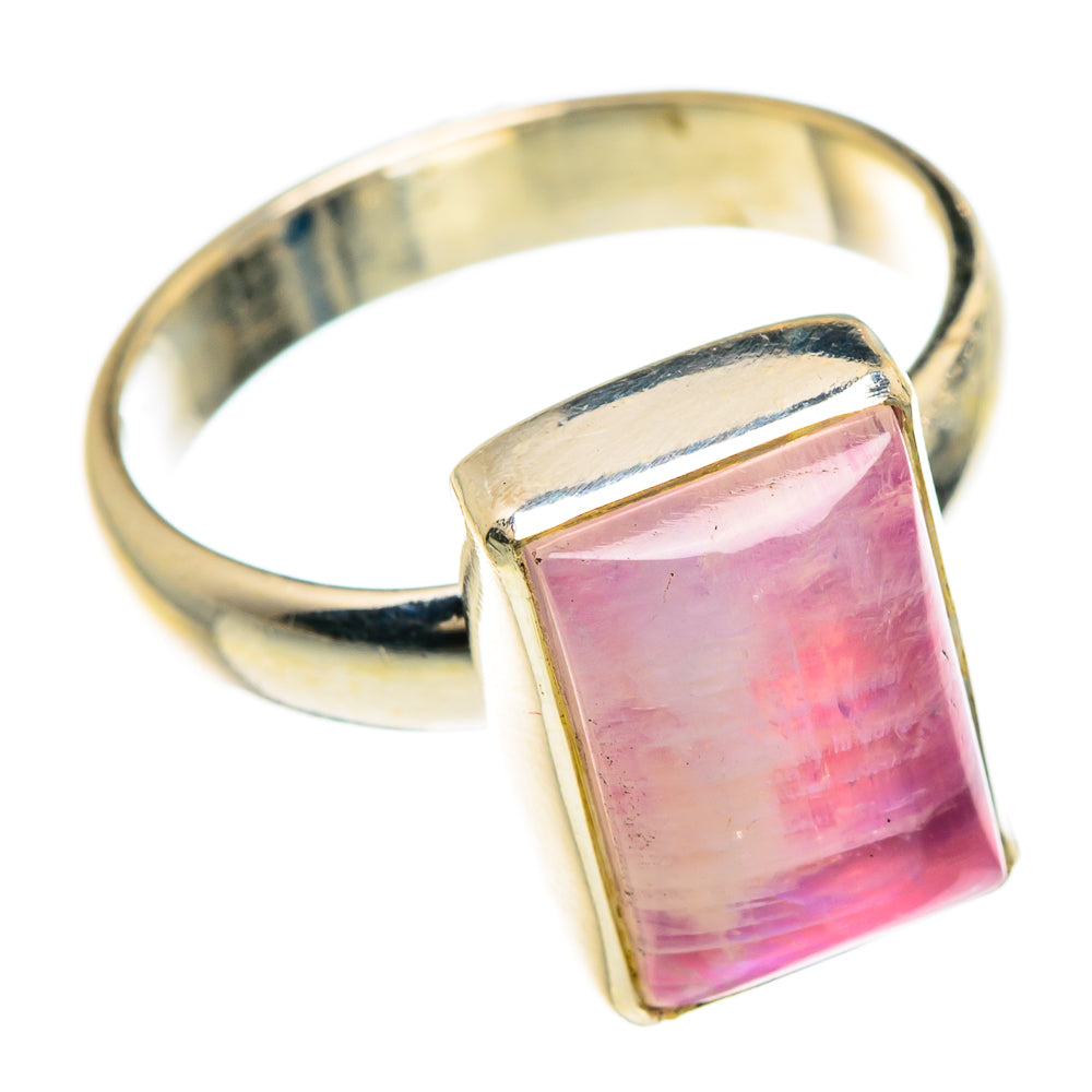 Pink Moonstone Rings handcrafted by Anasilvercos - RING83624
