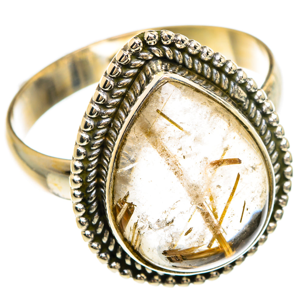 Rutilated Quartz Rings handcrafted by Anasilvercos - RING83628