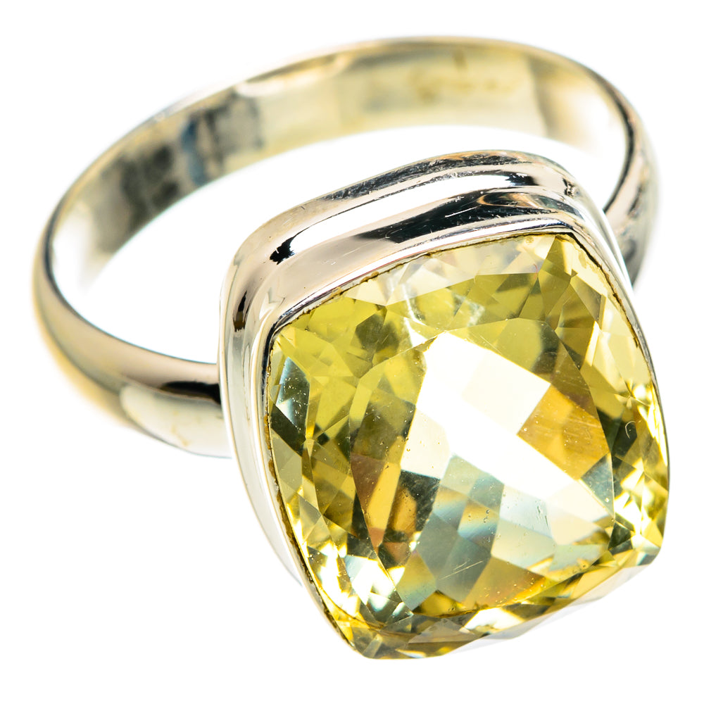 Lemon Quartz Rings handcrafted by Anasilvercos - RING83639