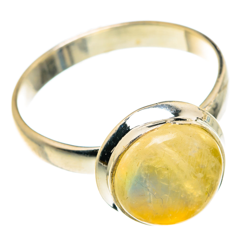 Yellow Moonstone Rings handcrafted by Anasilvercos - RING83640