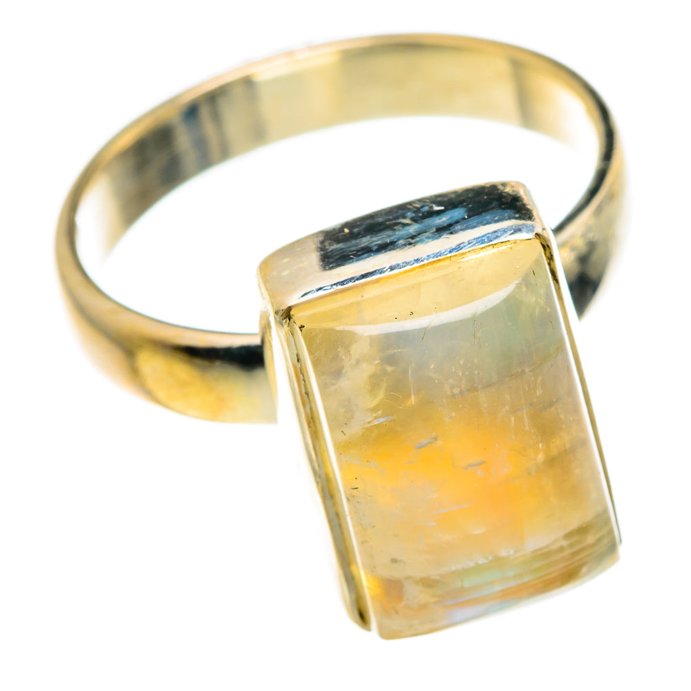 Yellow Moonstone Rings handcrafted by Anasilvercos - RING83642