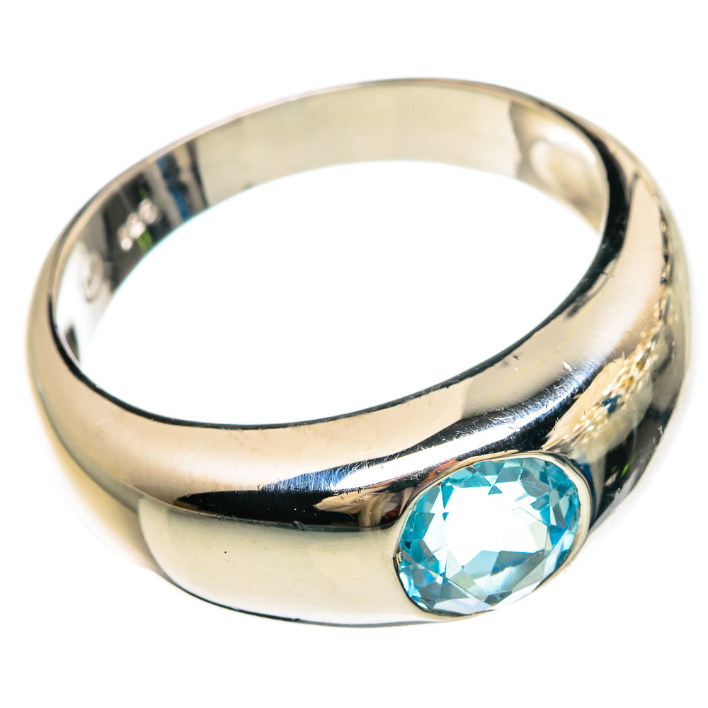 Blue Topaz Rings handcrafted by Anasilvercos - RING83645