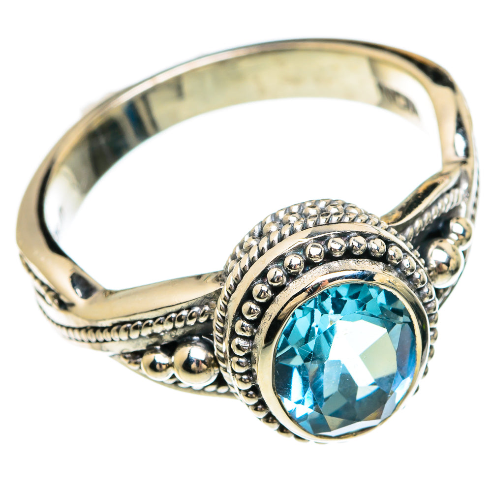 Blue Topaz Rings handcrafted by Anasilvercos - RING83648