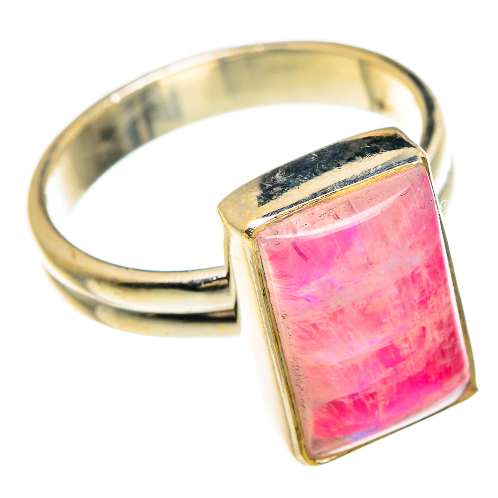 Pink Moonstone Rings handcrafted by Anasilvercos - RING83661