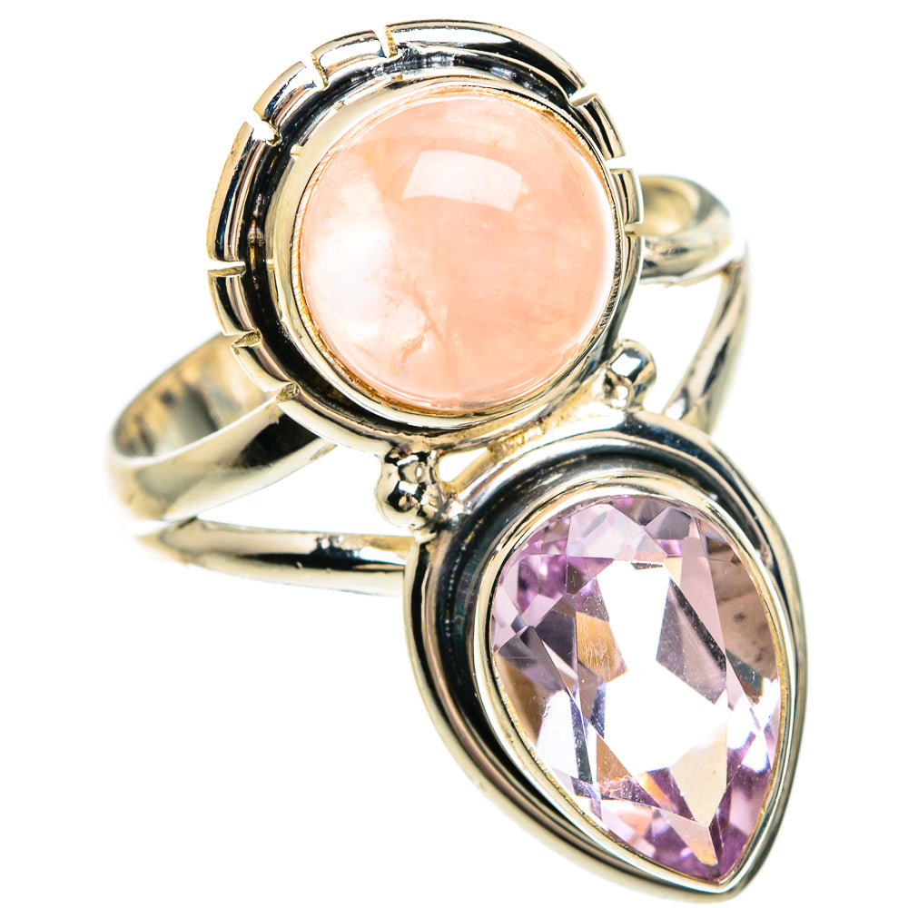 Rose Quartz Rings handcrafted by Anasilvercos - RING83675