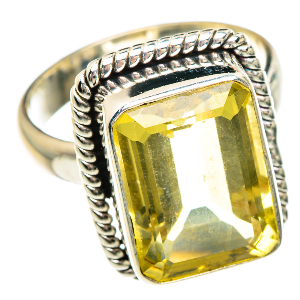 Lemon Quartz Rings handcrafted by Anasilvercos - RING83680