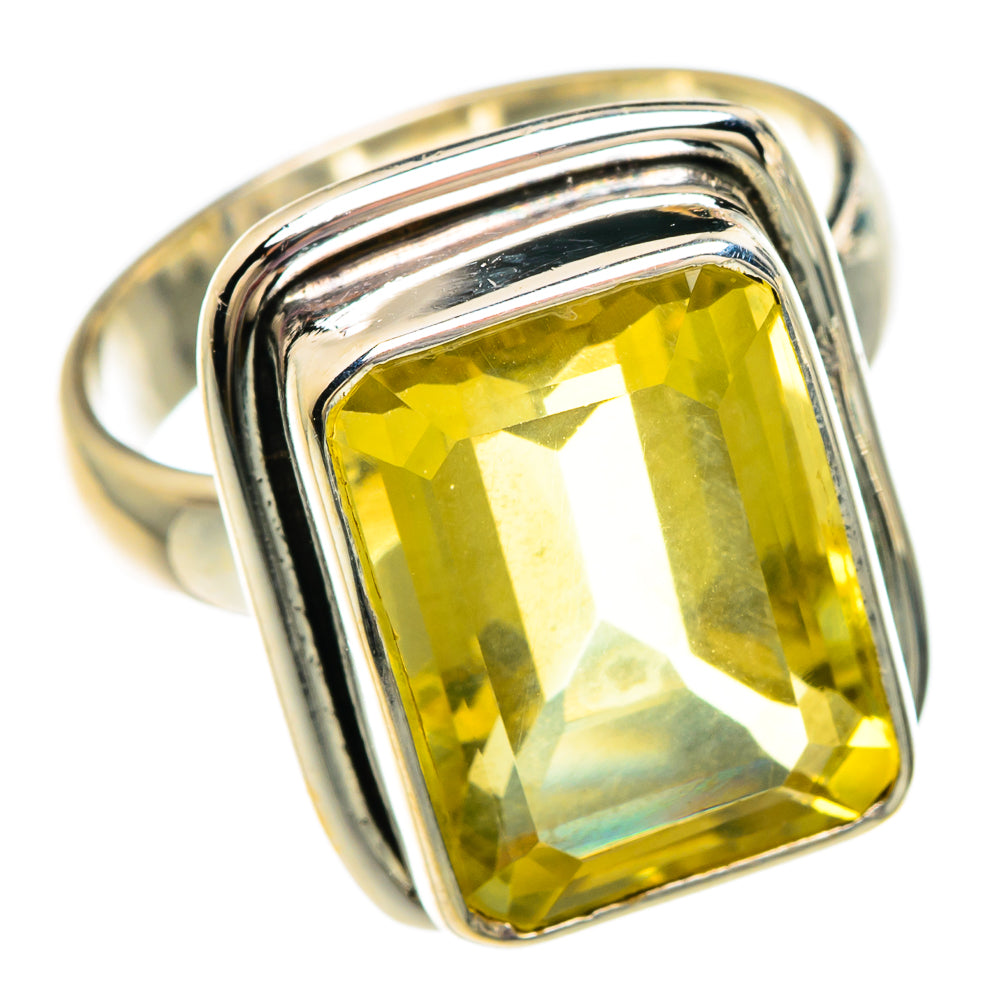 Lemon Quartz Rings handcrafted by Anasilvercos - RING83682