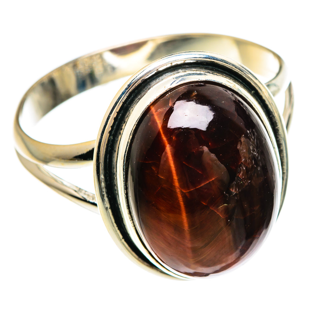 Red Tiger Eye Rings handcrafted by Anasilvercos - RING83695