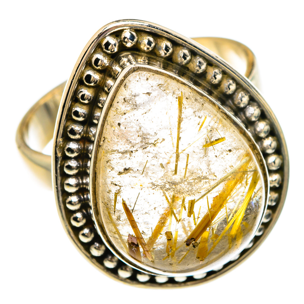 Rutilated Quartz Rings handcrafted by Anasilvercos - RING83709